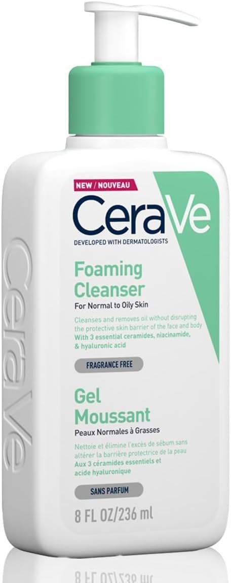 Cerave Foaming Cleanser for Normal to Oily Skin with Hyaluronic Acid - Image 2