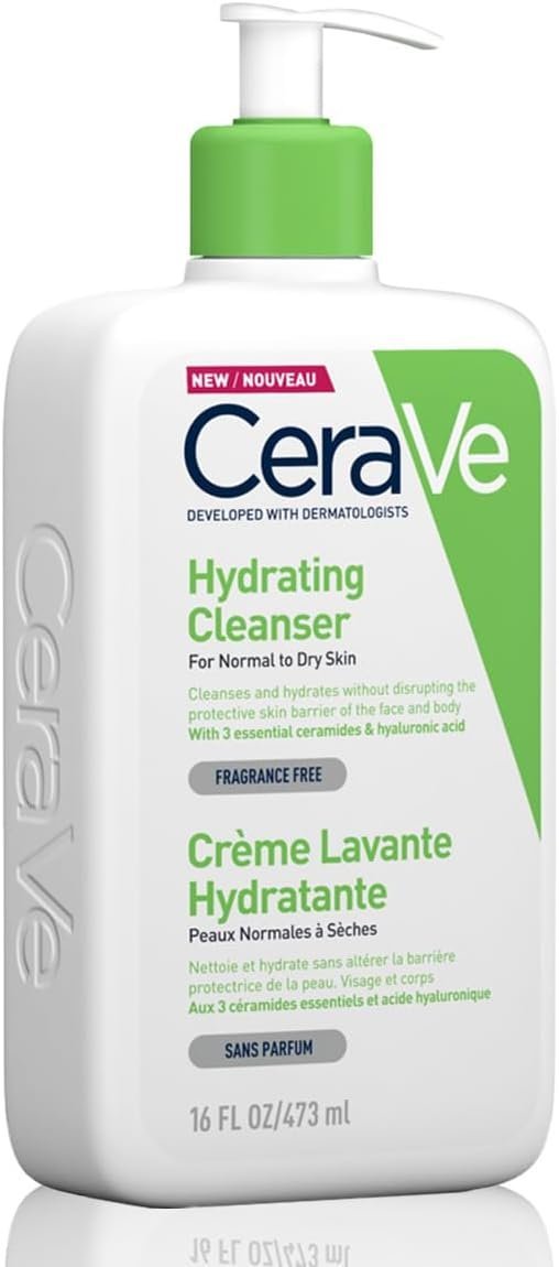 Cerave Hydrating Cleanser for Normal to Dry Skin with Hyaluronic Acid 473ml - Image 2