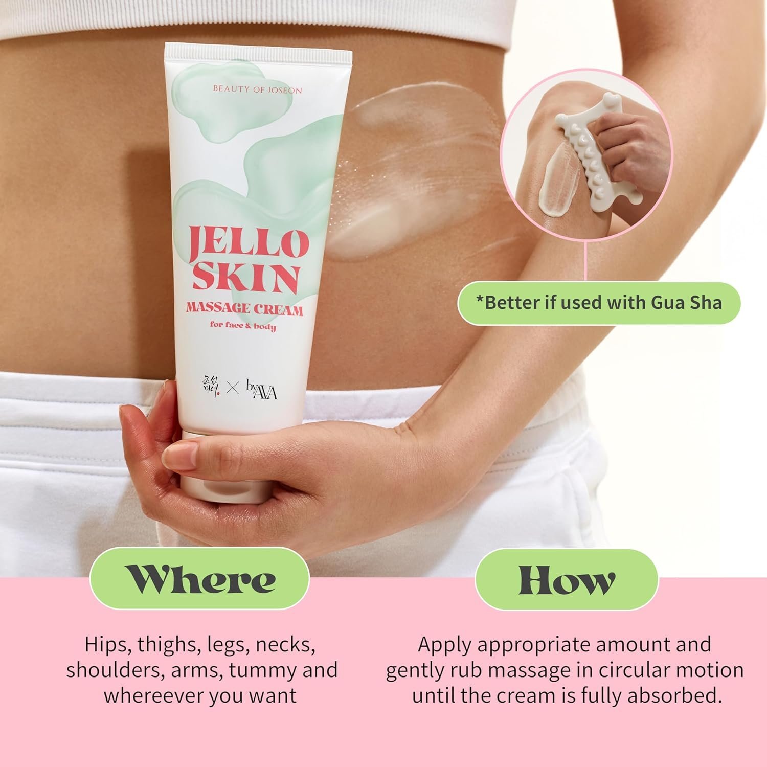Beauty of Joseon Jello Skin Massage Cream | 200ml | Korean Calming Body & Face Cream with Gua Sha for Smoothing & Soothing - Image 2