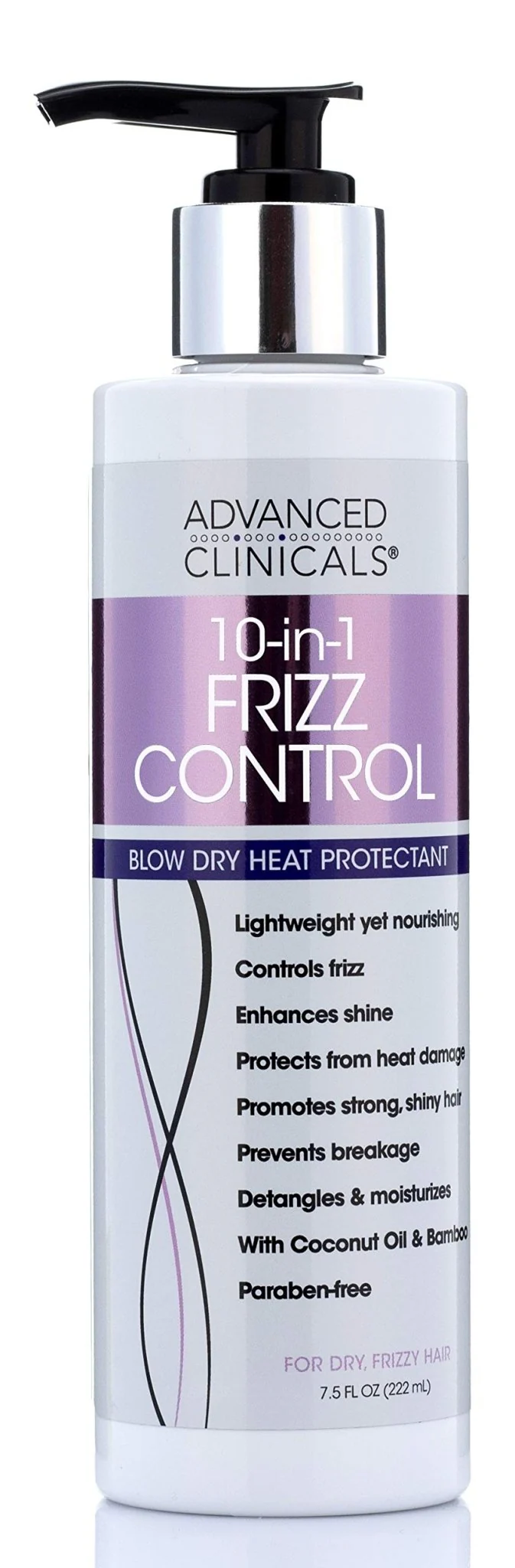 Advanced Clinicals 10-in-1 Frizz Control Heat Protectant