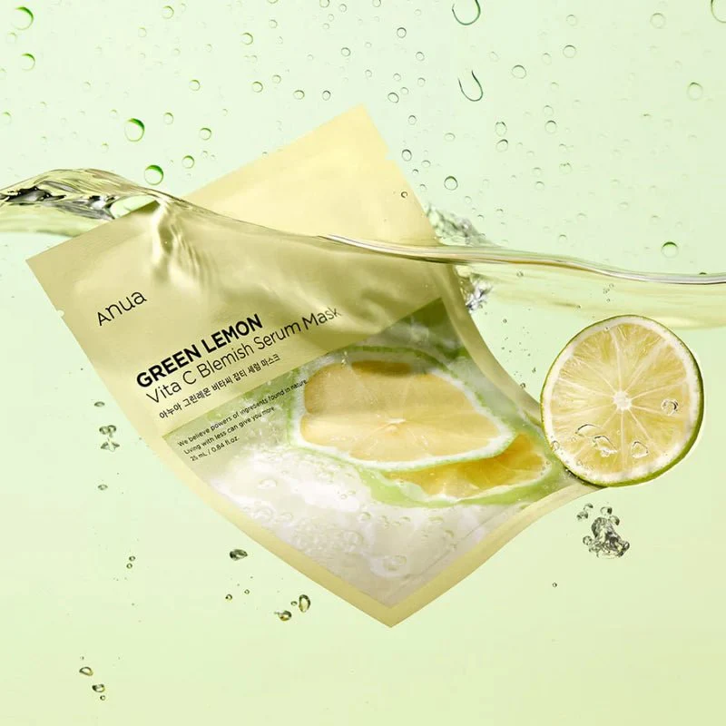 Anua Green Lemon Vita C Blemish Serum Mask 25ml (10pcs) - Image 3