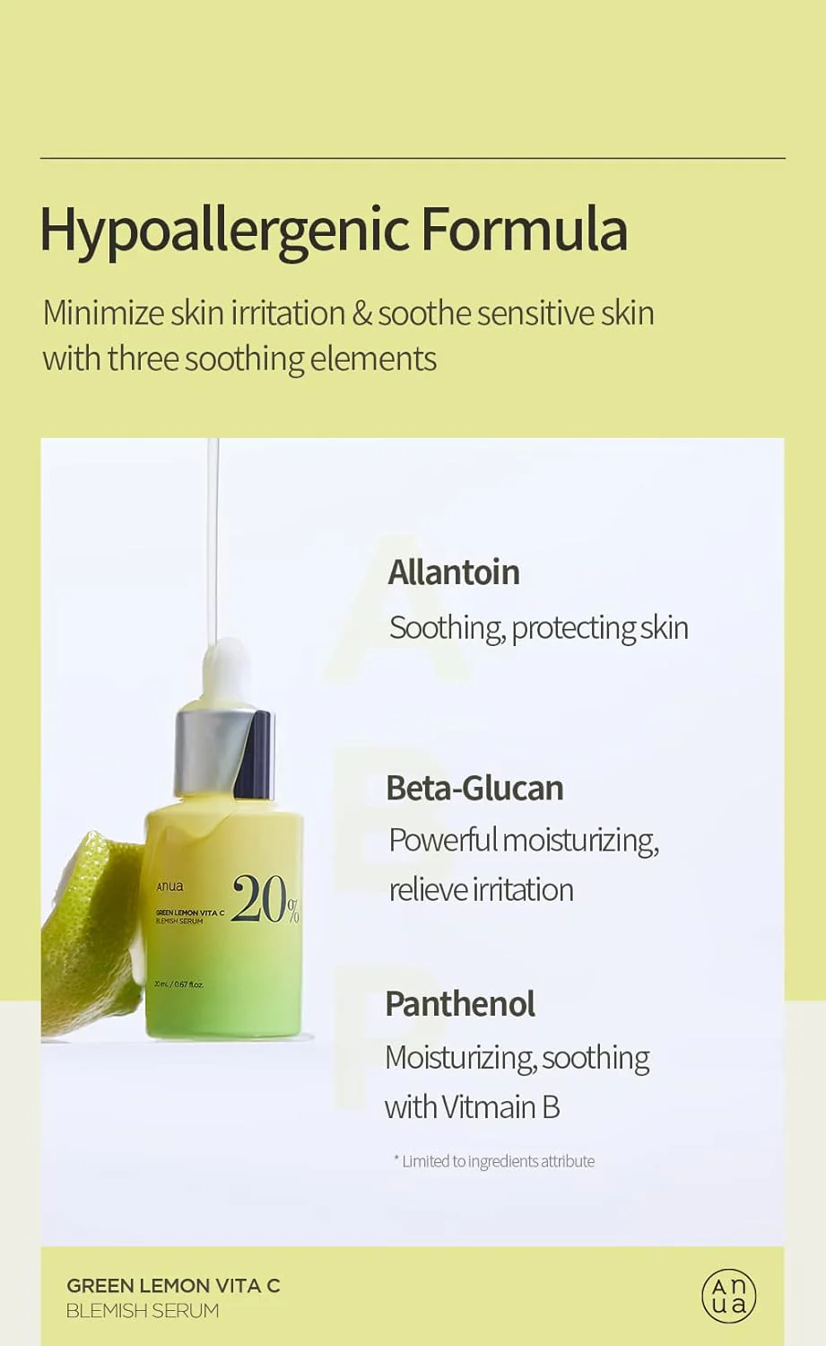 ANUA-GREEN LEMON VITAMIN C BLEMISH SERUM 20ml - Image 5