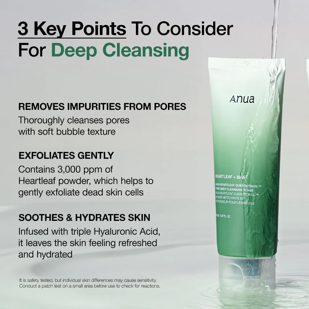 Anua Heartleaf Quercetinol Pore Deep Cleansing Foam 150 Ml - Image 3