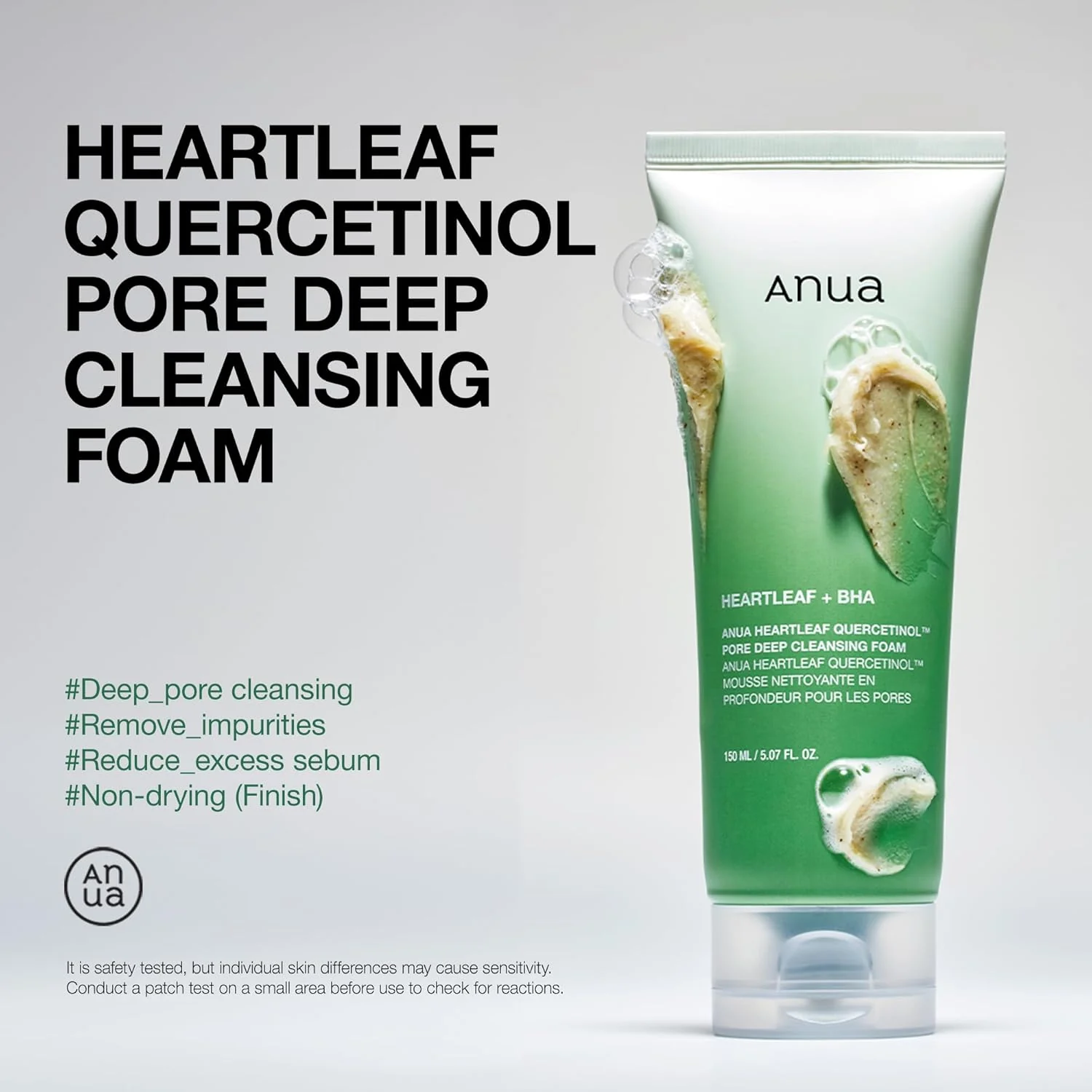 Anua Heartleaf Quercetinol Pore Deep Cleansing Foam 150 Ml - Image 2