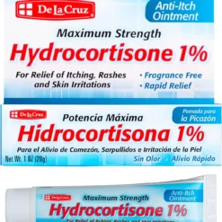 De La Cruz 1% Hydrocortisone Ointment for Itching 1oz