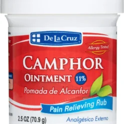 De La Cruz Camphor Ointment 11% Pain Relieving Run 2.5oz