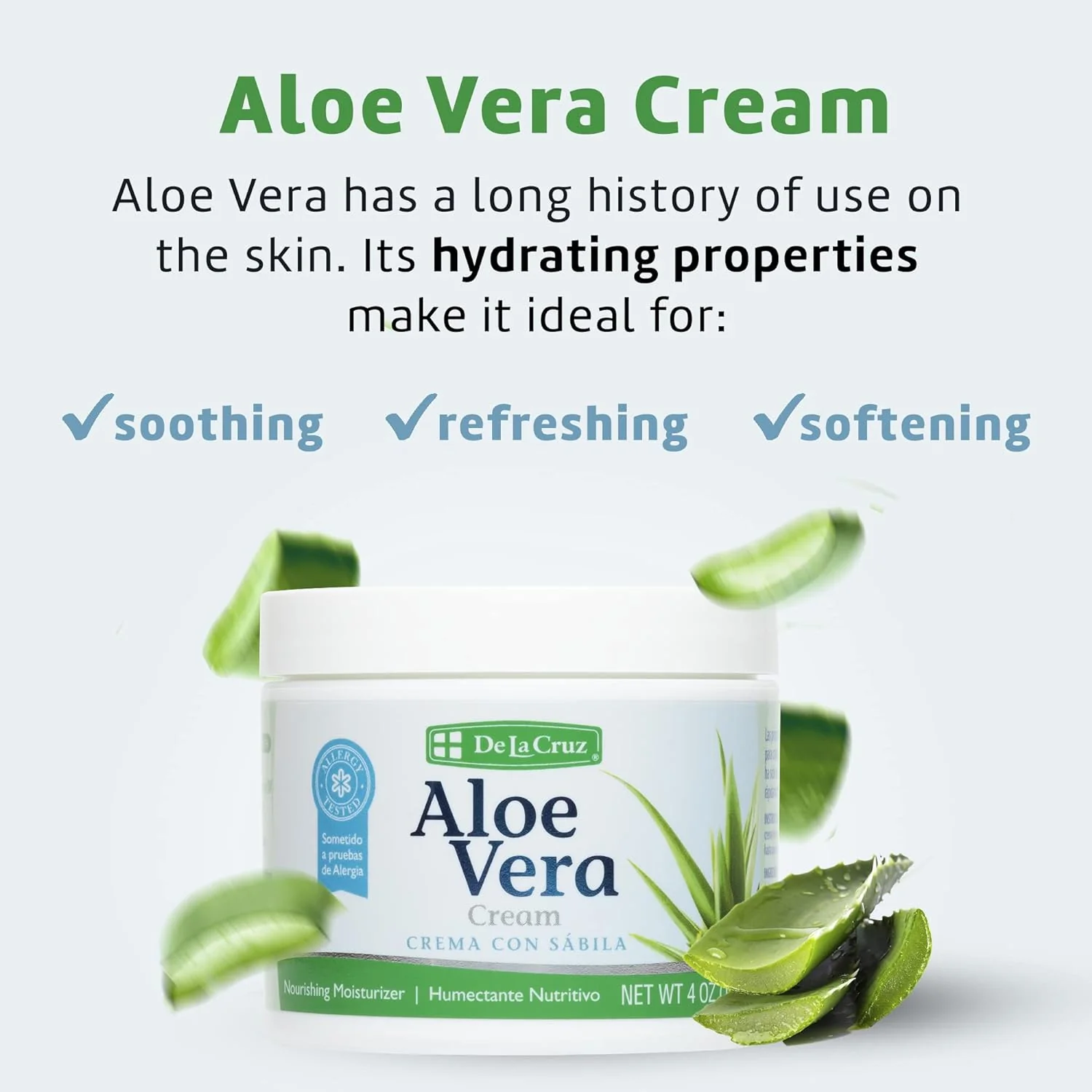De La Cruz Aloe Vera Cream 4oz - Image 6