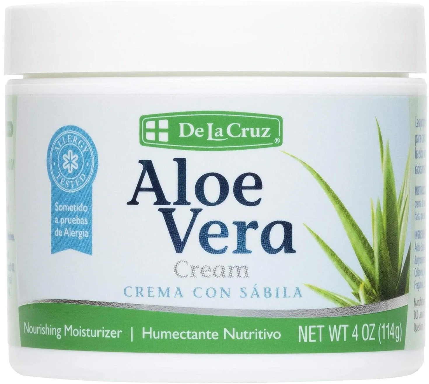 De La Cruz Aloe Vera Cream 4oz