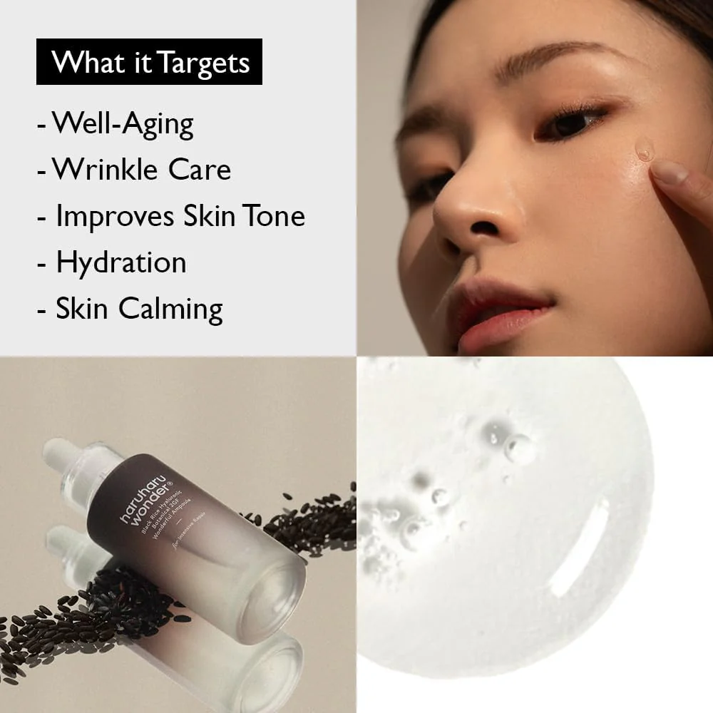 Haruharu Wonder - Black Rice Hyaluronic Botanical 2GF Wonderful Ampoule 30ml - Image 5