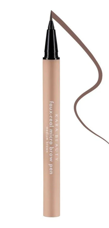 Kara Beauty - Faux-real Micro Brow Pen: Medium Brown