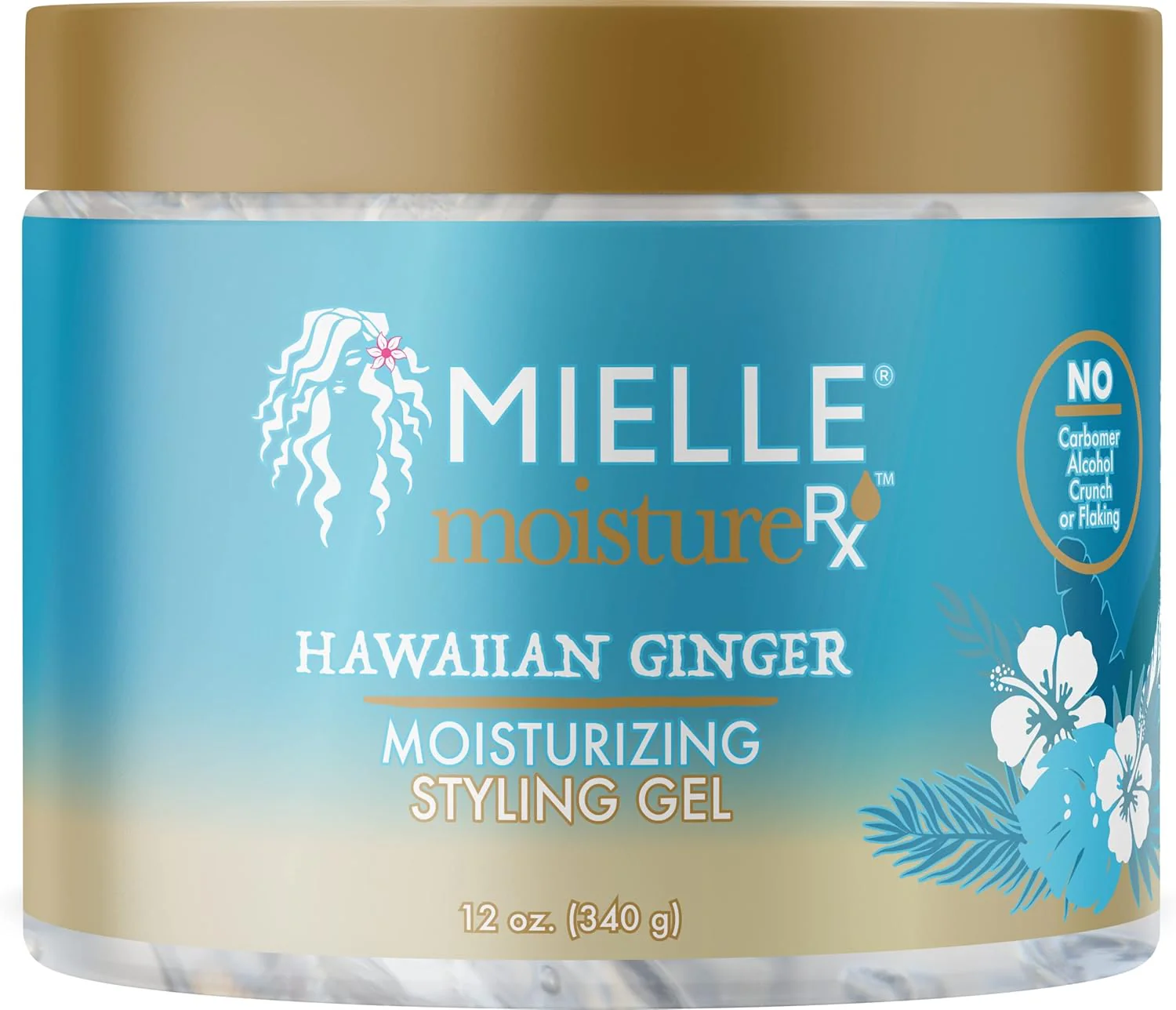 MIELLE ORGANICS - MOISTURE RX HAWAIIAN GINGER MOISTURIZING STYLING GEL-12 OZ
