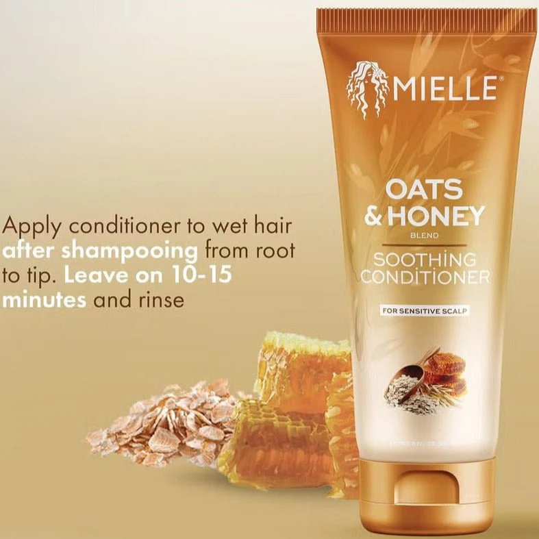 MIELLE ORGANICS - OATS & HONEY SOOTHING CONDITIONER-8 OZ - Image 4