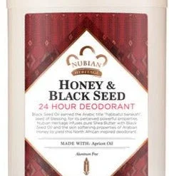 Nubian Deodorant Honey & Black Seed 2.25 Oz