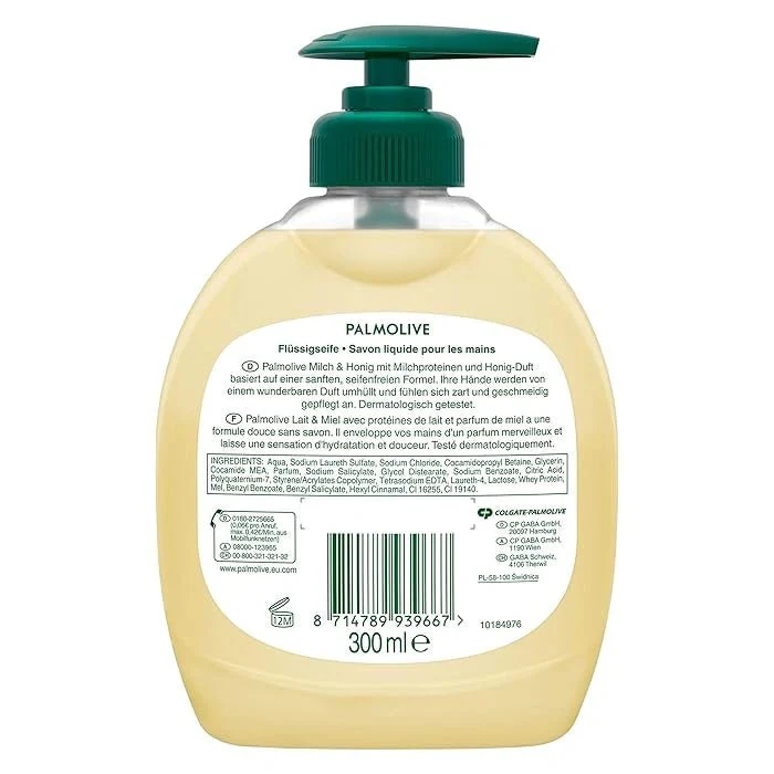 Palmolive Liquid Pump Soap 300Ml Milk & Honey - Image 2