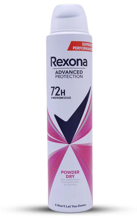 REXONA DEO (AR) 200ML X 12 POWDER DRY (W)