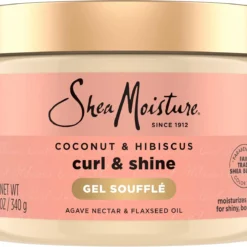 Shea Moisture Curl Enhancer Gel Curling Gel Soufflé - Coconut and Hibiscus 12Oz