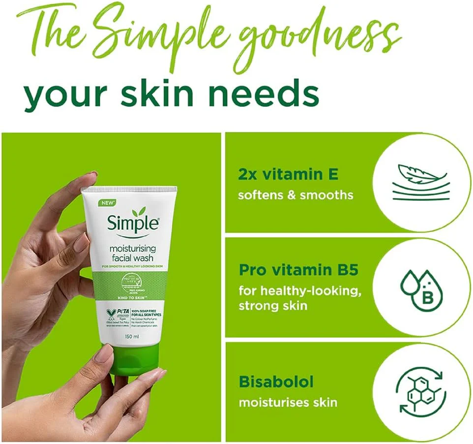 Simple Moisturising Foaming Face Wash 150Ml - Image 8