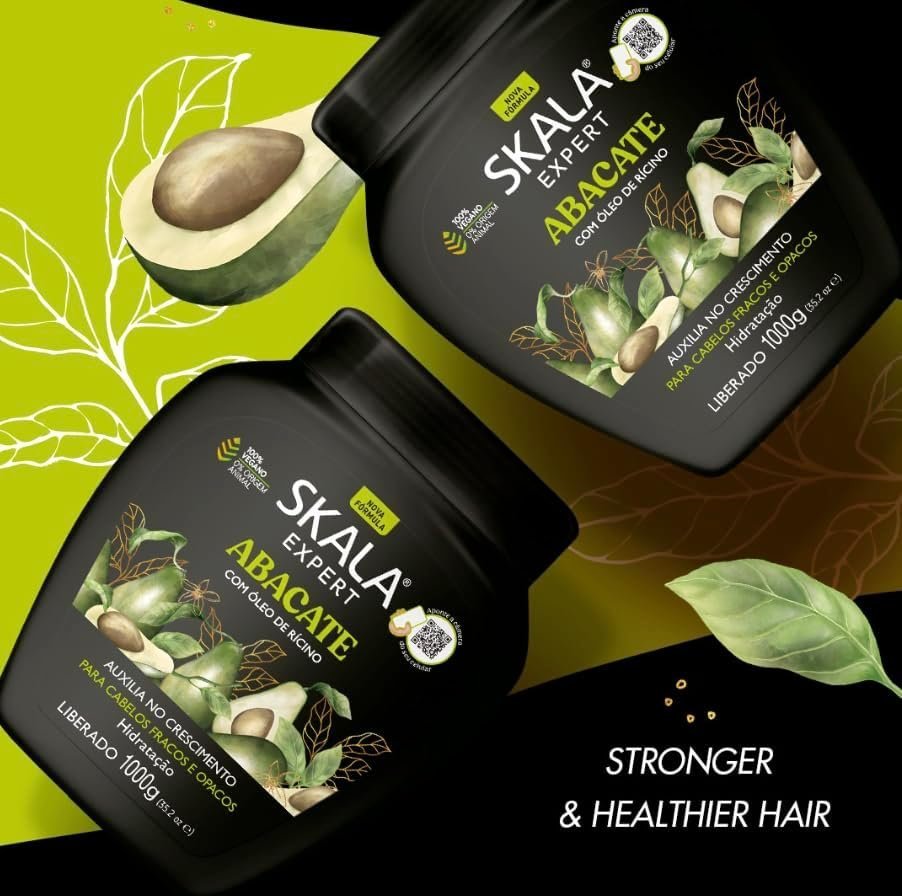 Skala Expert Avocado Cream And Castor Oil Moisturizer For Dull And Weak Hair - 1 Kg - Image 4