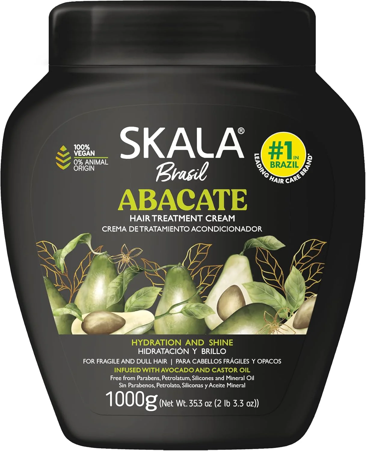 Skala Expert Avocado Cream And Castor Oil Moisturizer For Dull And Weak Hair - 1 Kg
