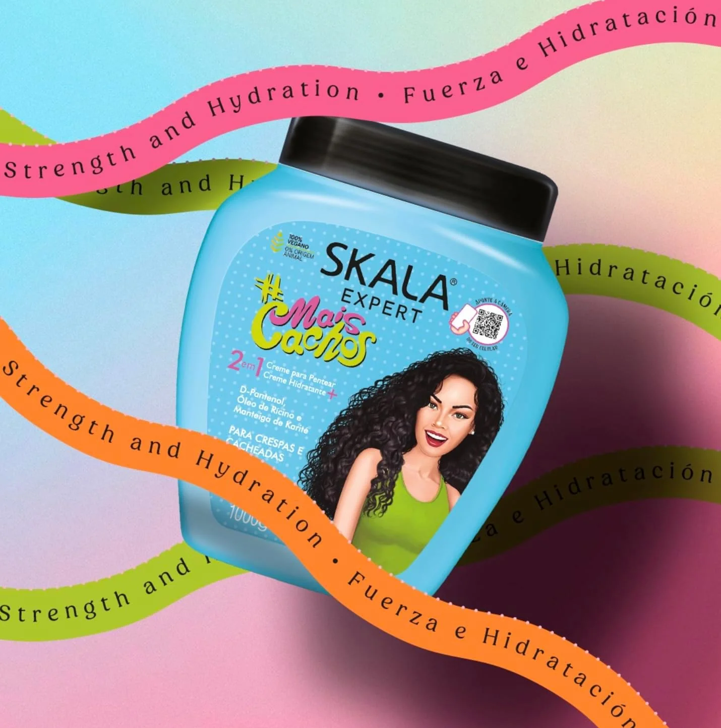 Skala Expert Mais cachos Hair Cream And Conditioner Strengthens And Moisturizes All Types of Curly Hair - 1kg - Image 5