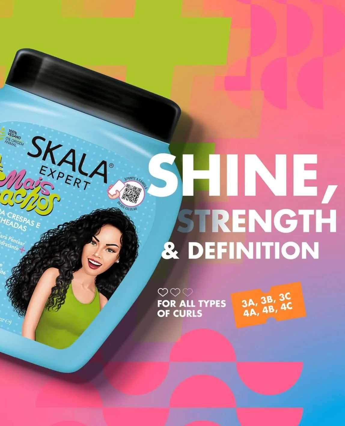 Skala Expert Mais cachos Hair Cream And Conditioner Strengthens And Moisturizes All Types of Curly Hair - 1kg - Image 6