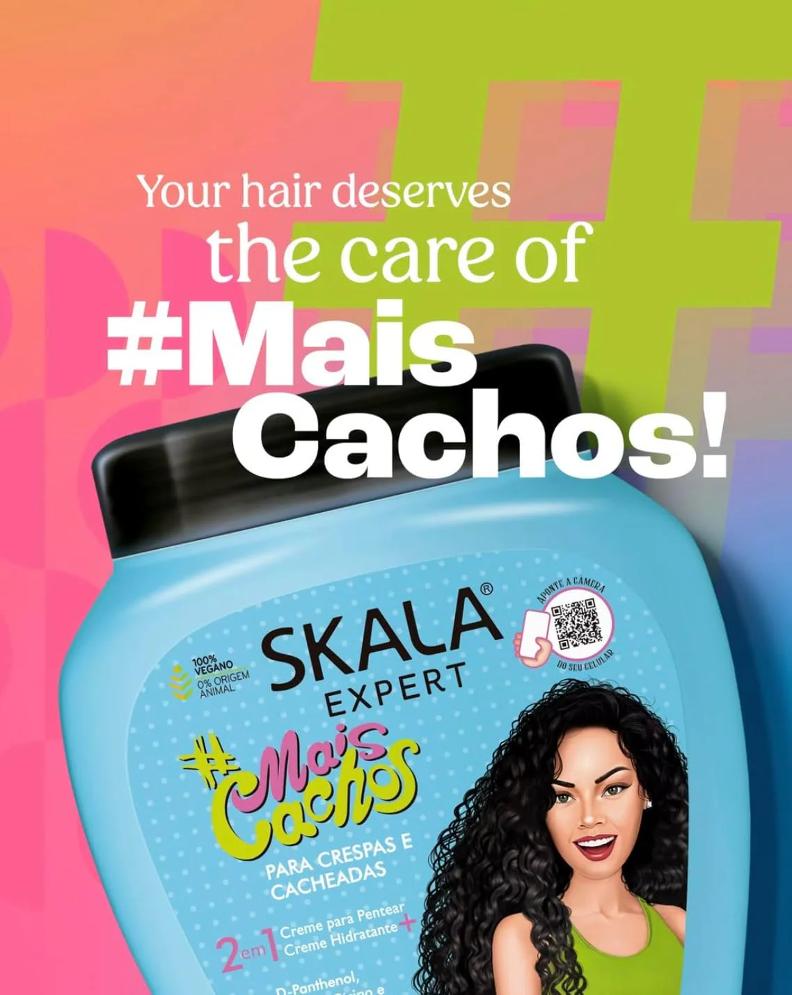 Skala Expert Mais cachos Hair Cream And Conditioner Strengthens And Moisturizes All Types of Curly Hair - 1kg - Image 7