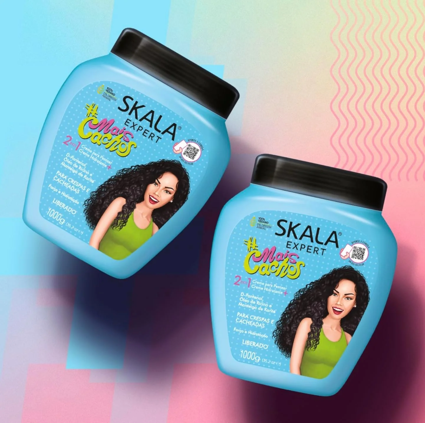Skala Expert Mais cachos Hair Cream And Conditioner Strengthens And Moisturizes All Types of Curly Hair - 1kg - Image 8
